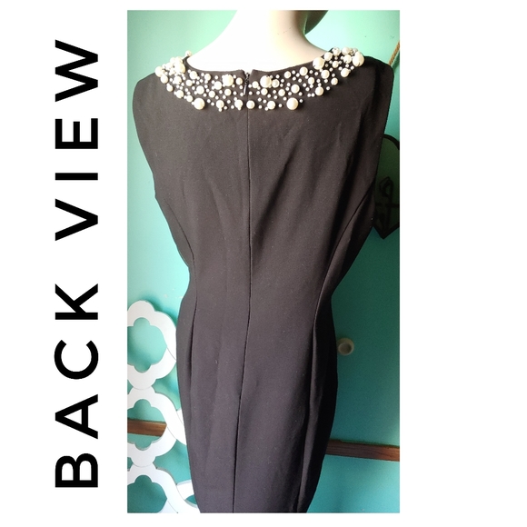 CK pleated zip up little black dress - Picture 4 of 8